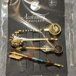 Source Unknown Gold Decorative Bobby Pin Set